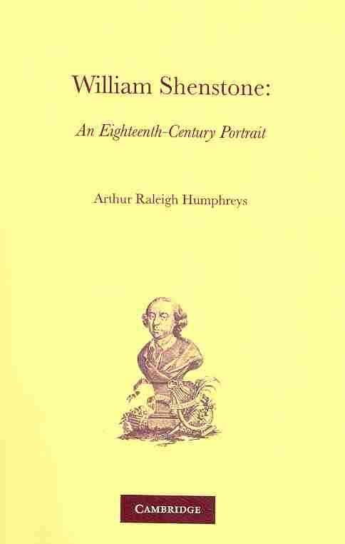 William Shenstone By A. R. Humphreys 9780521125277 (Paperback)