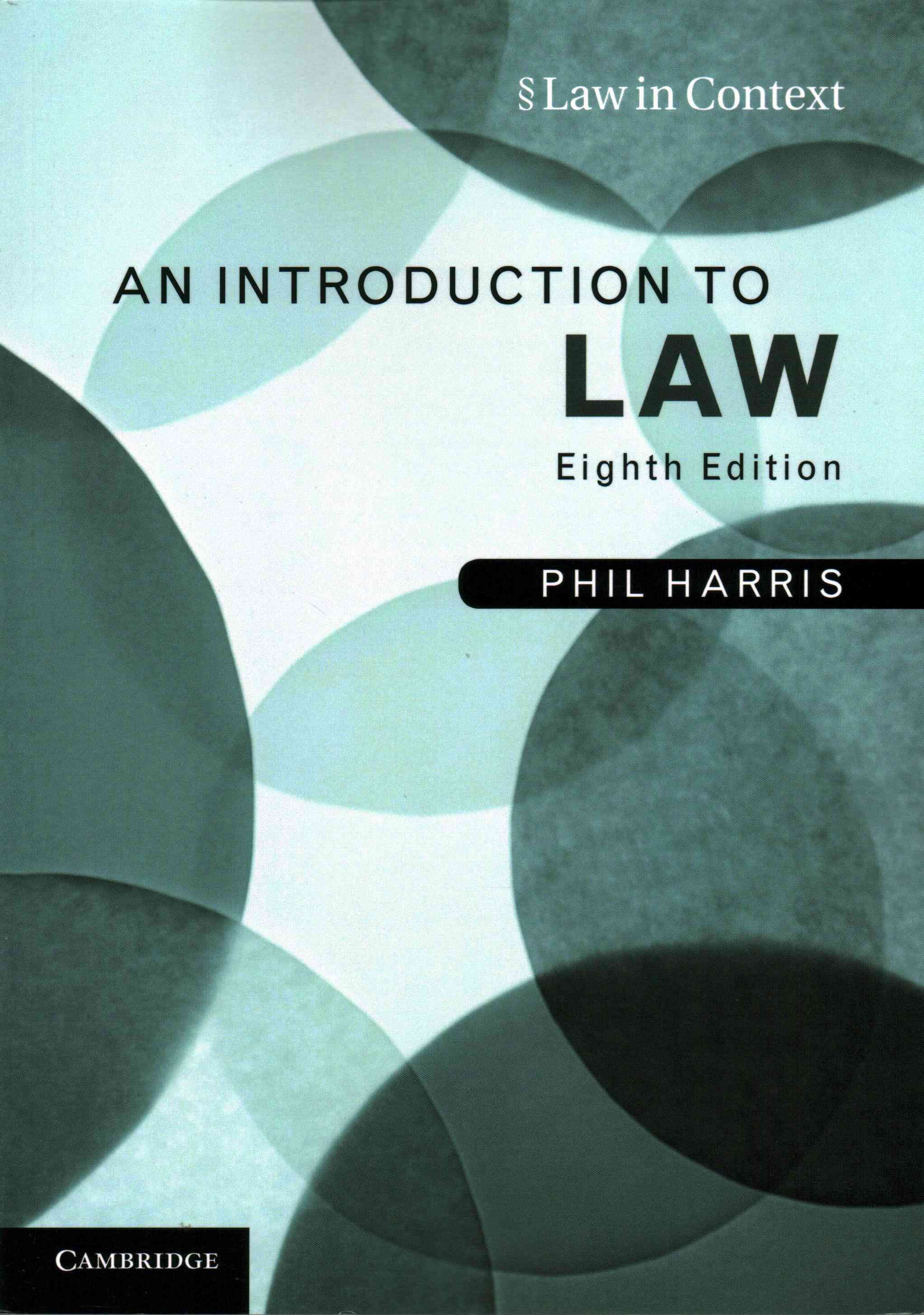 An Introduction to Law By Phil Harris 9780521132077 (Paperback)