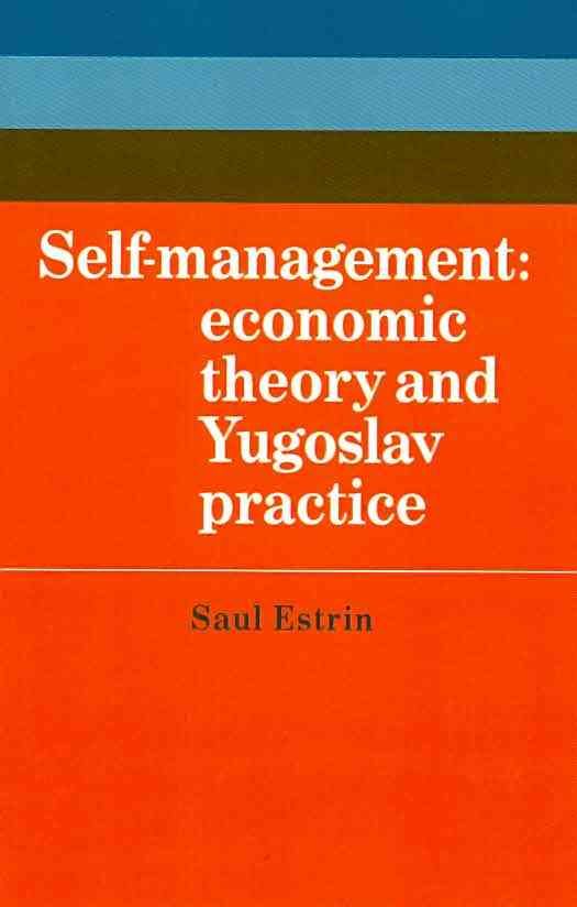 Self-Management By Saul Estrin 9780521143837 (Paperback)
