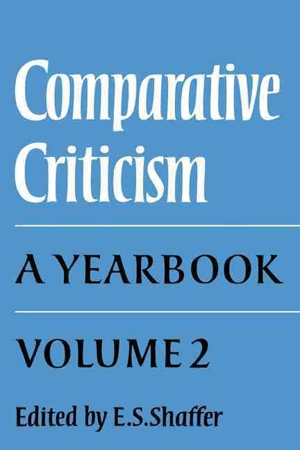 Comparative Criticism: Volume 2, Text and Reader 9780521227568
