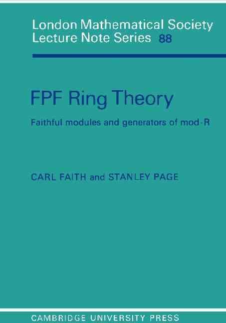 FPF Ring Theory By Carl Faith, Stanley Page 9780521277389 (Paperback)