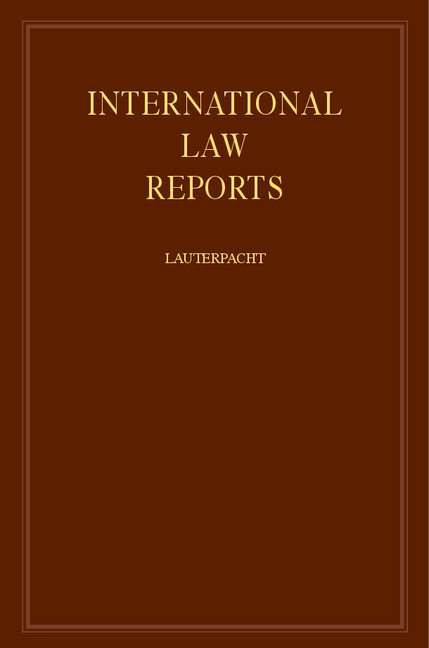 International Law Reports By E. Lauterpacht (editor) 9780521463706