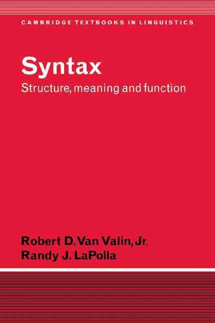 Syntax By Robert D. Van Valin, Randy J. LaPolla 9780521499156