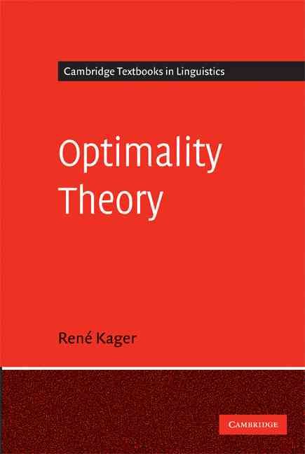 Optimality Theory By Rene Kager 9780521589802 (Paperback)