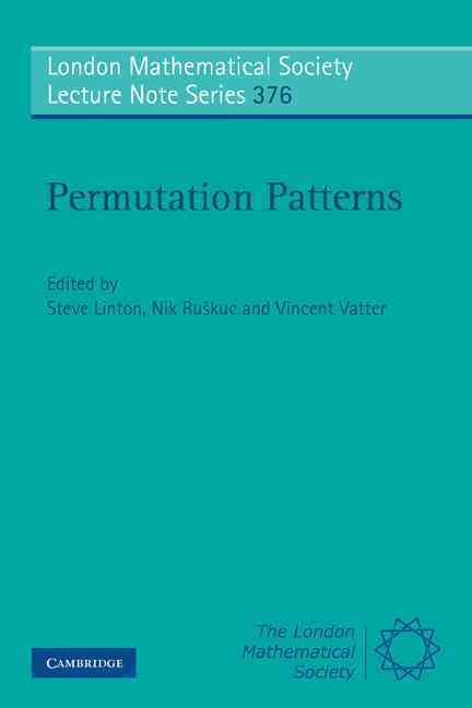 Permutation Patterns 9780521728348 (Paperback)