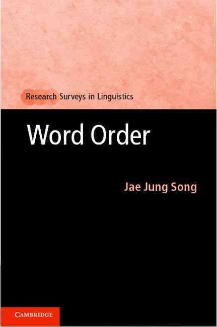 Word Order By Jae Jung Song 9780521872140 (Hardback)