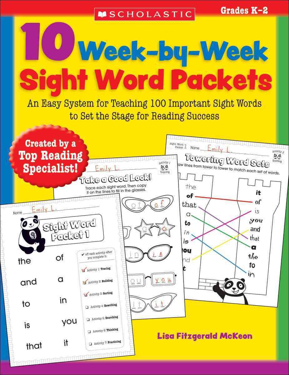 10 Week-By-Week Sight Word Packets By Lisa McKeon 9780545204583