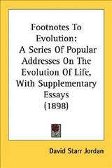 Footnotes To Evolution By David Starr Jordan 9780548652725 (Paperback)