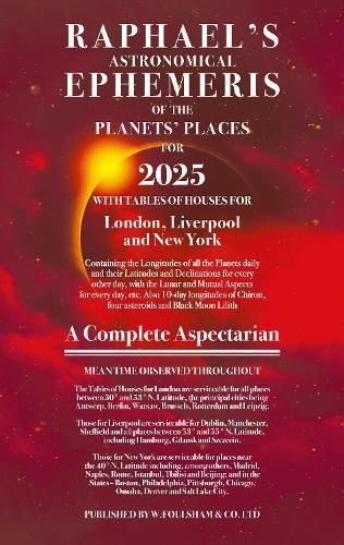 Raphael's Ephemeris 2025 By Edwin Raphael 9780572048471 (Paperback)