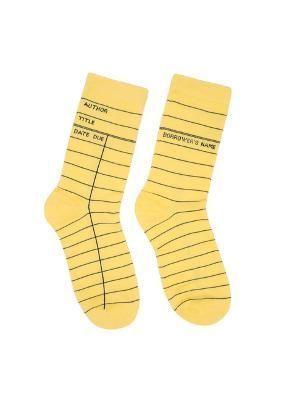 Library Card (Yellow) Socks - Large By Out of Print 9780593274941
