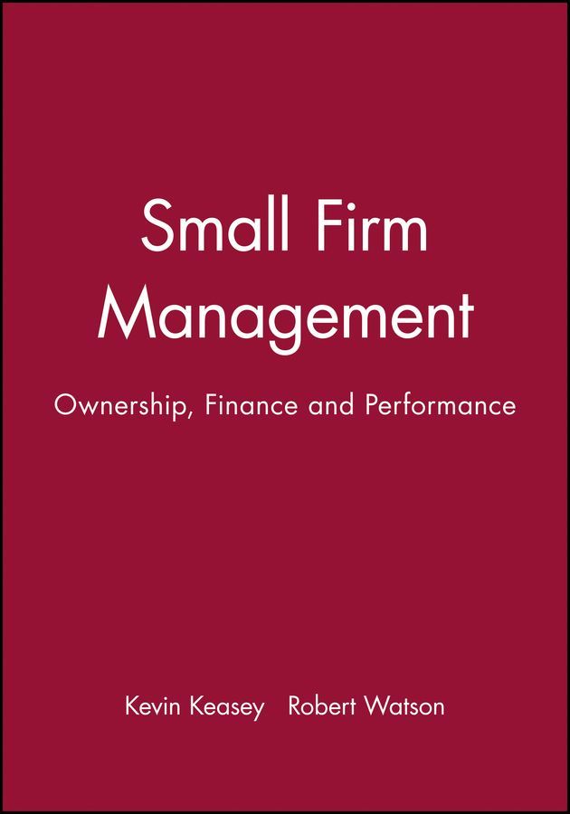 Small Firm Management By Kevin Keasey 9780631179818 (Paperback)