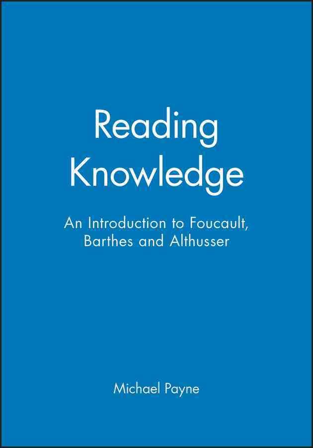 Reading Knowledge By Michael Payne 9780631195665 (Hardback)