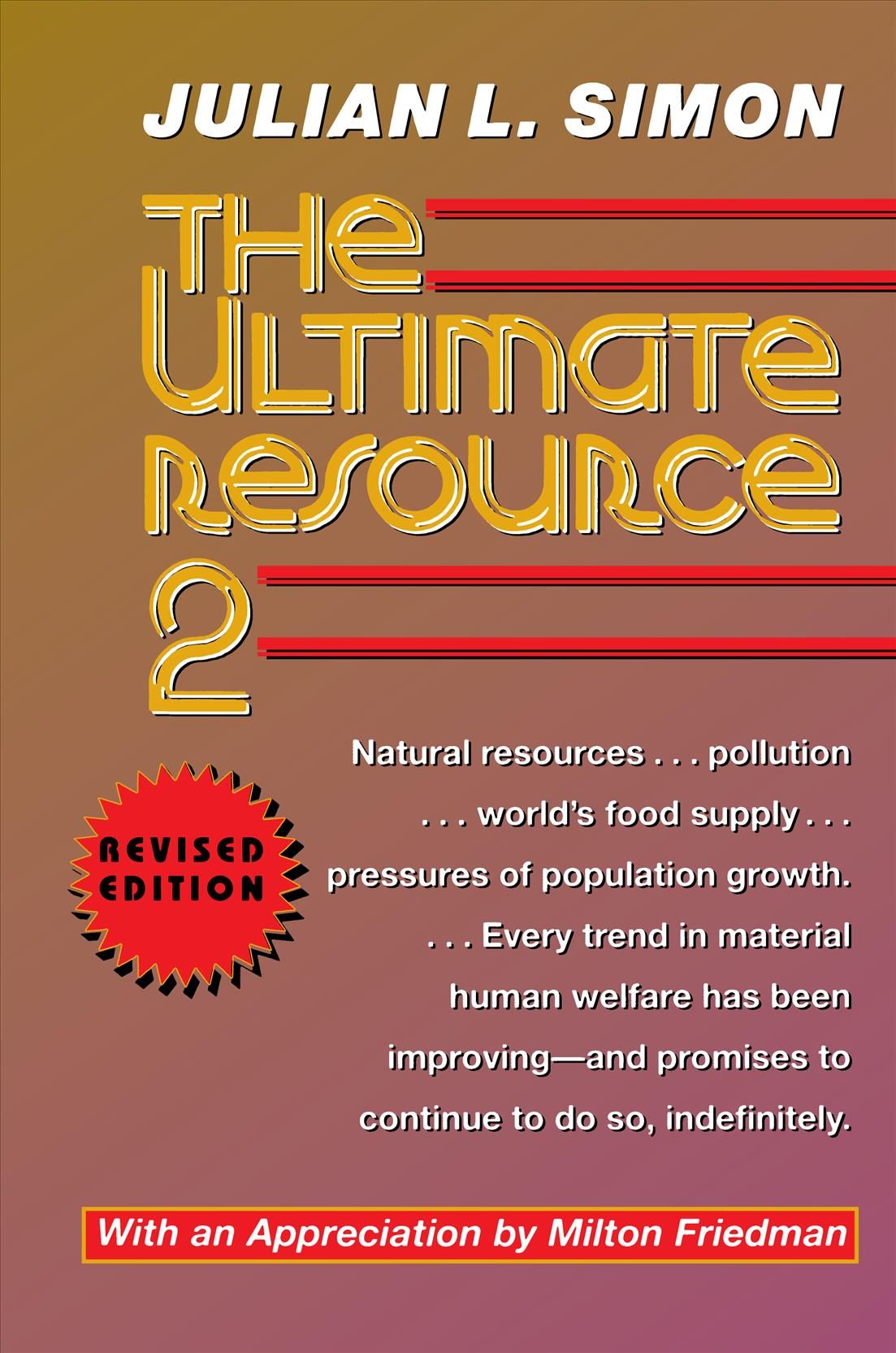 The Ultimate Resource 2 By Julian Lincoln Simon 9780691003818