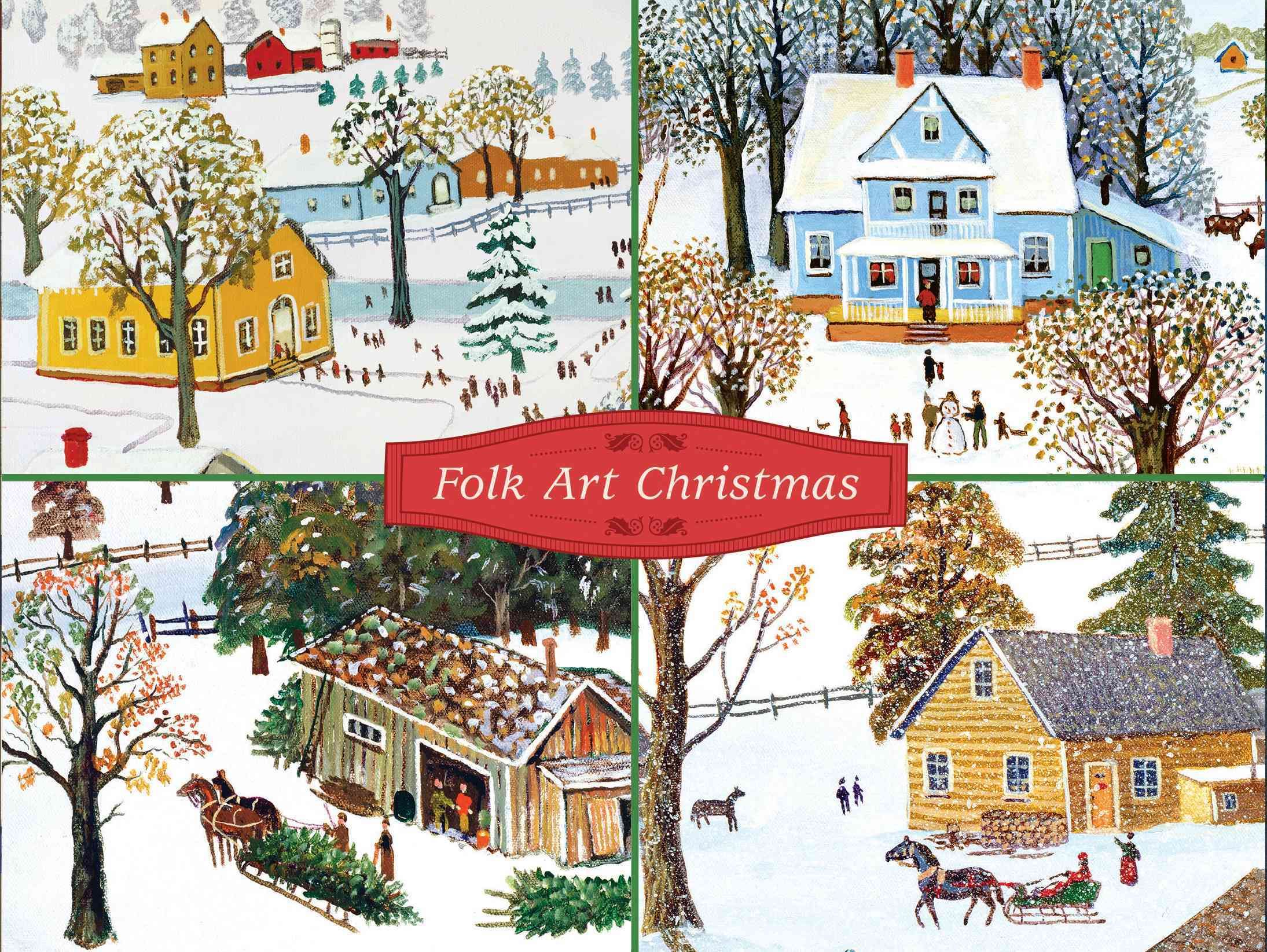 Folk Art Christmas Deluxe Notecard Collection By Konstantin Rodko