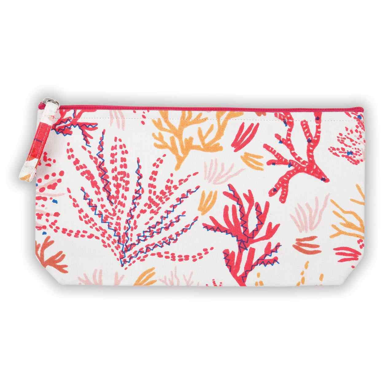 Coral Handmade Embroidered Pouch By Lulie Wallace 9780735346796