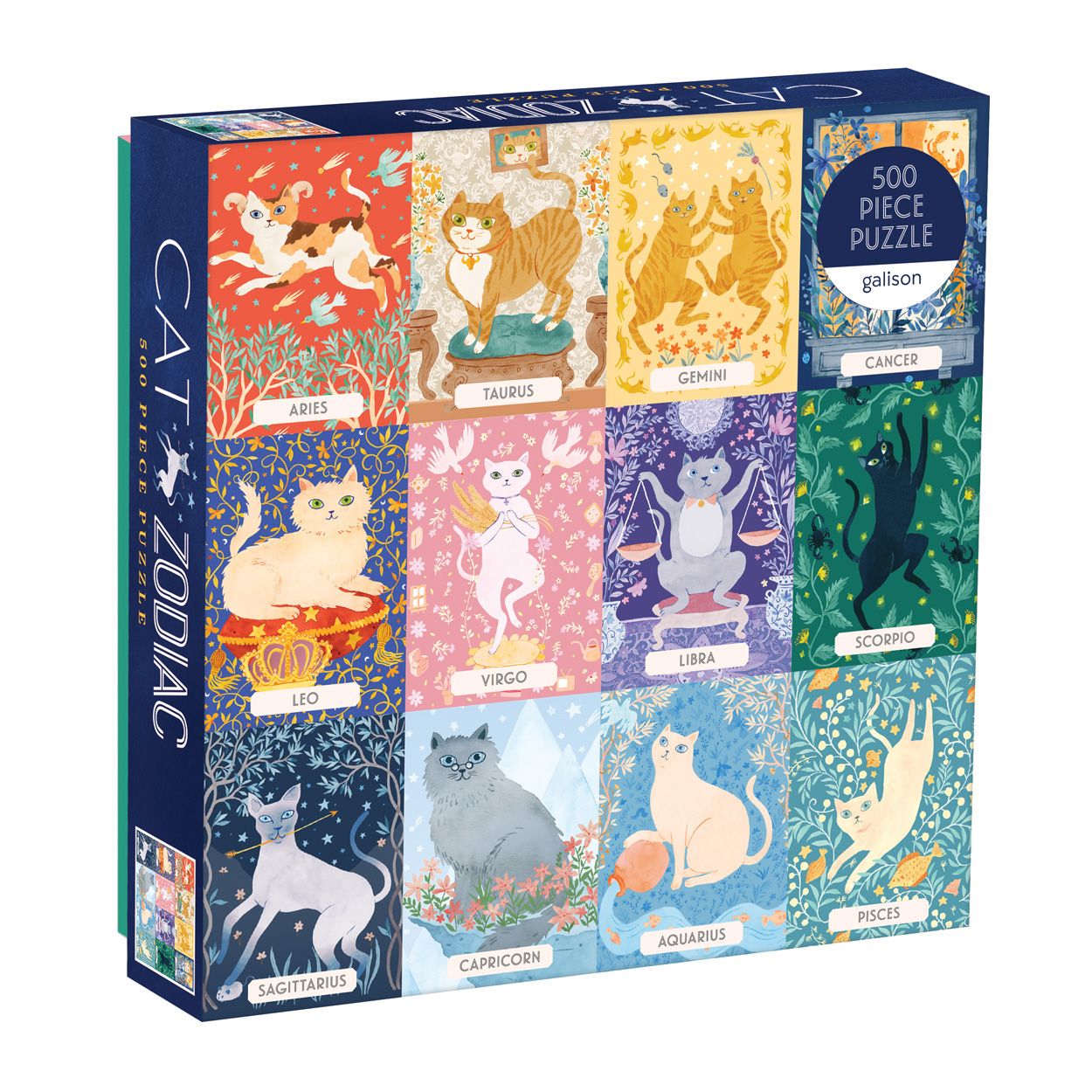 Cat Zodiac 500 Piece Puzzle By Sarah McMenemy 9780735357068 ()