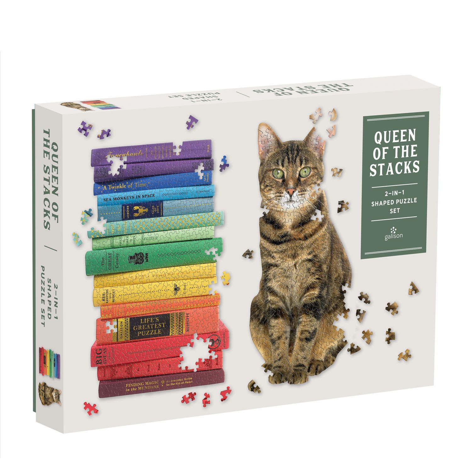 Queen of the Stacks 2-in-1 Puzzle Set By Galison 9780735360136 ()