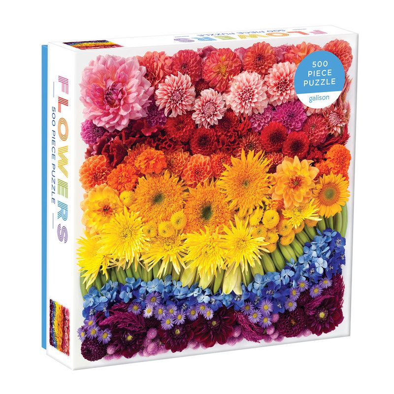 Rainbow Summer Flowers 500 Piece Puzzle By Galison 9780735361430 ()
