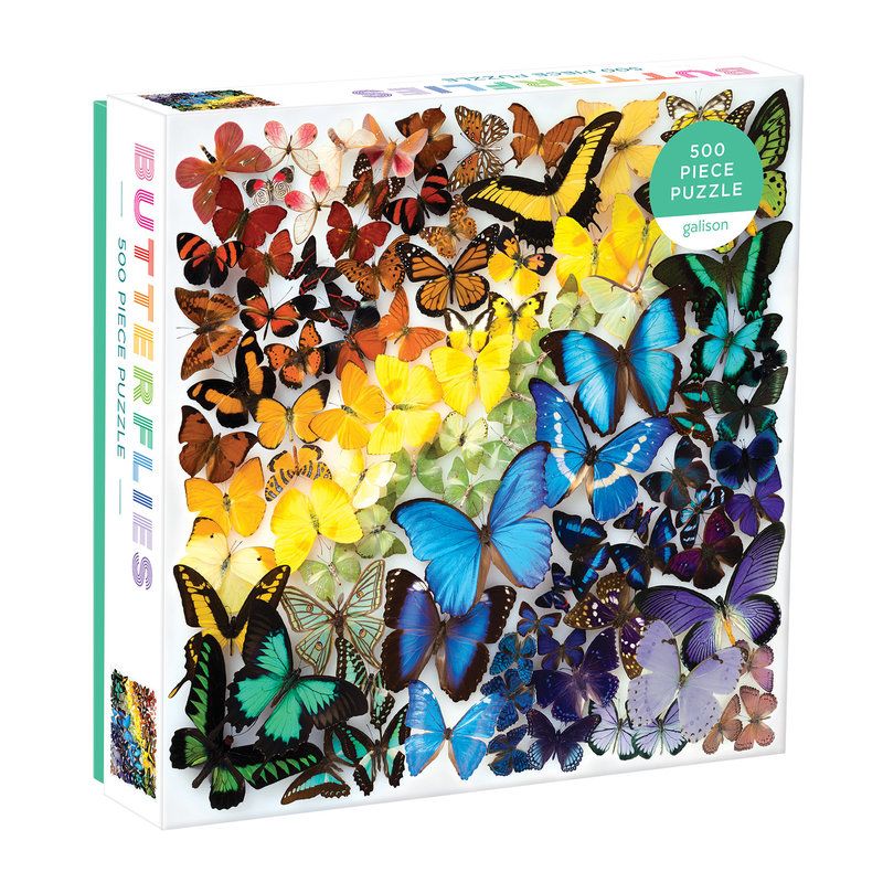 Rainbow Butterflies 500 Piece Puzzle By Galison 9780735362567 ()