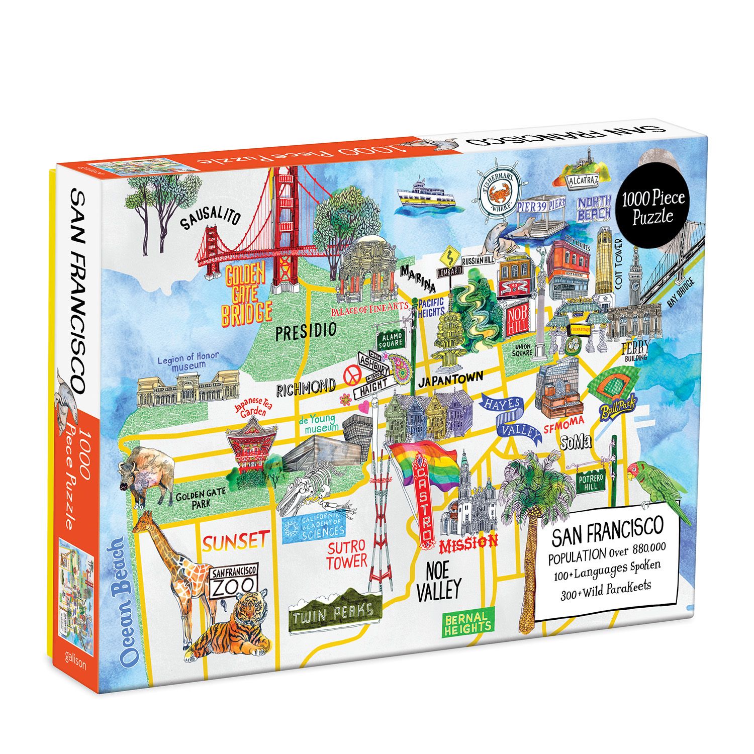 San Francisco 1000 Piece Puzzle By Galison 9780735364639 ()
