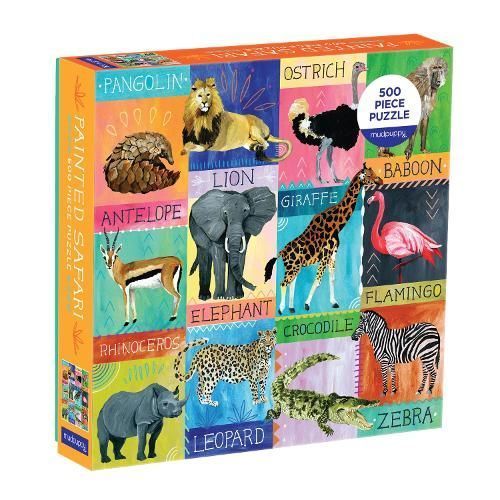 Painted Safari 500 Piece Family Puzzle By Mudpuppy 9780735366671 ()