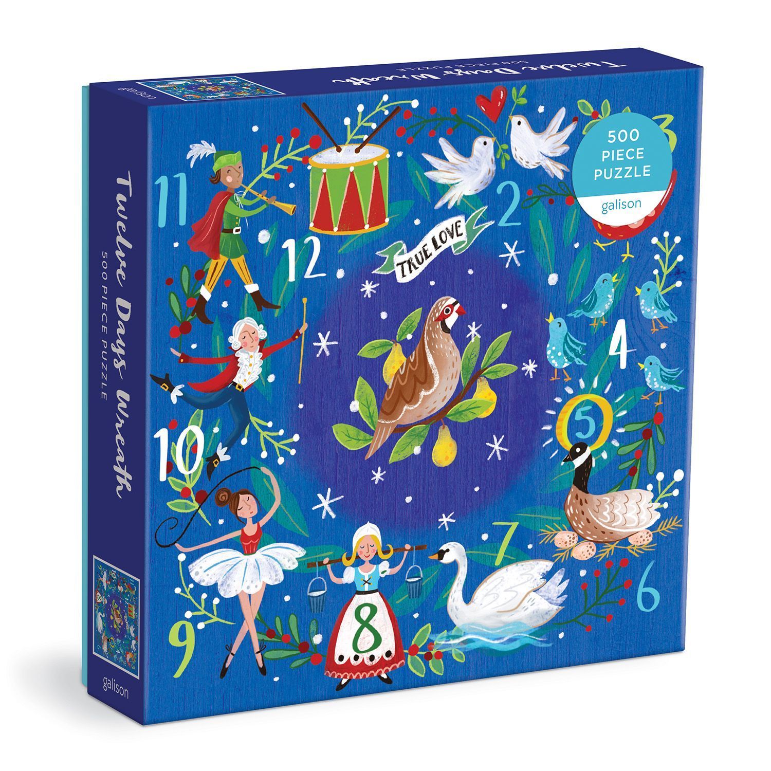 12 Days Wreath 500 Piece Puzzle By Galison 9780735371194 ()