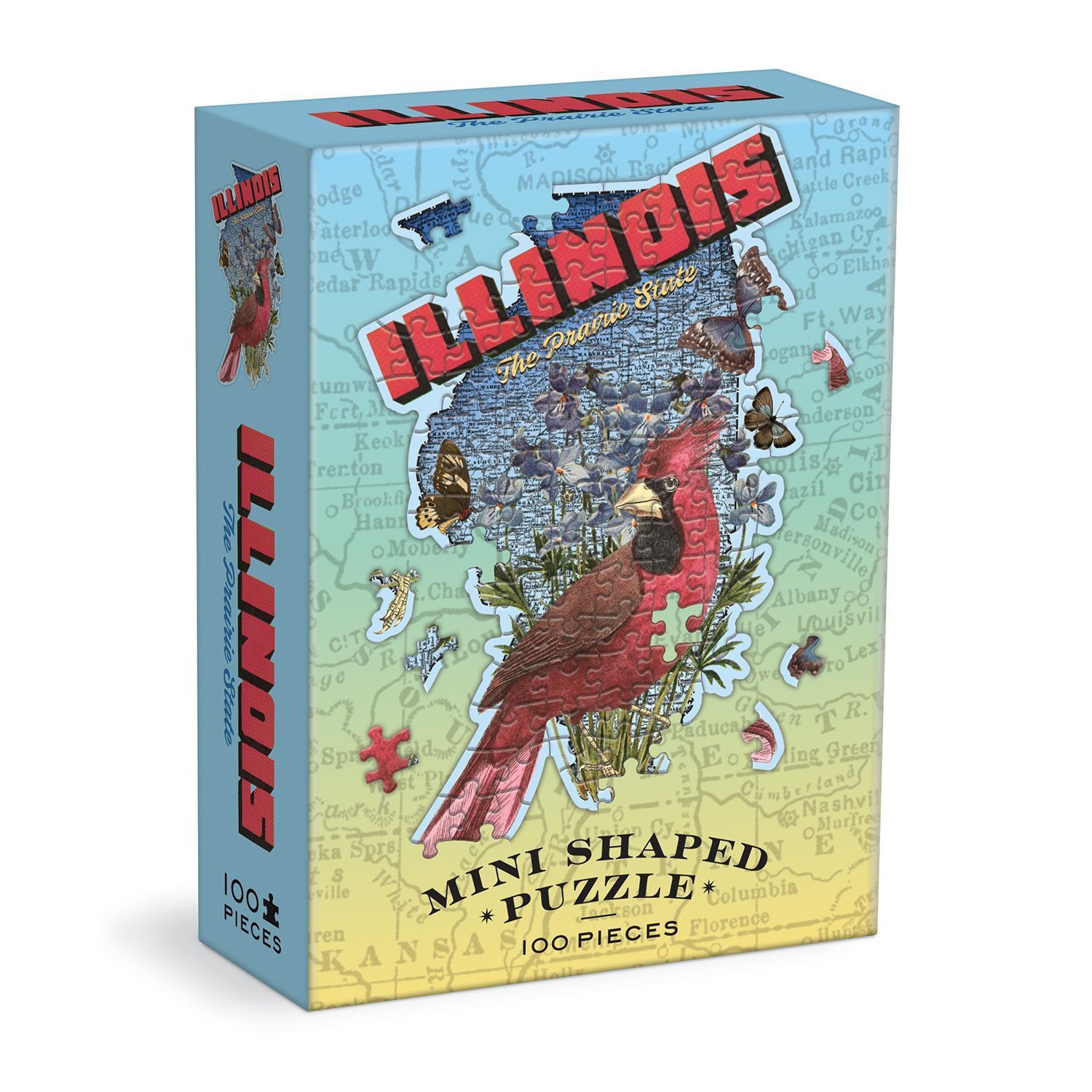 Illinois Mini Shaped Puzzle By Galison 9780735371712 ()