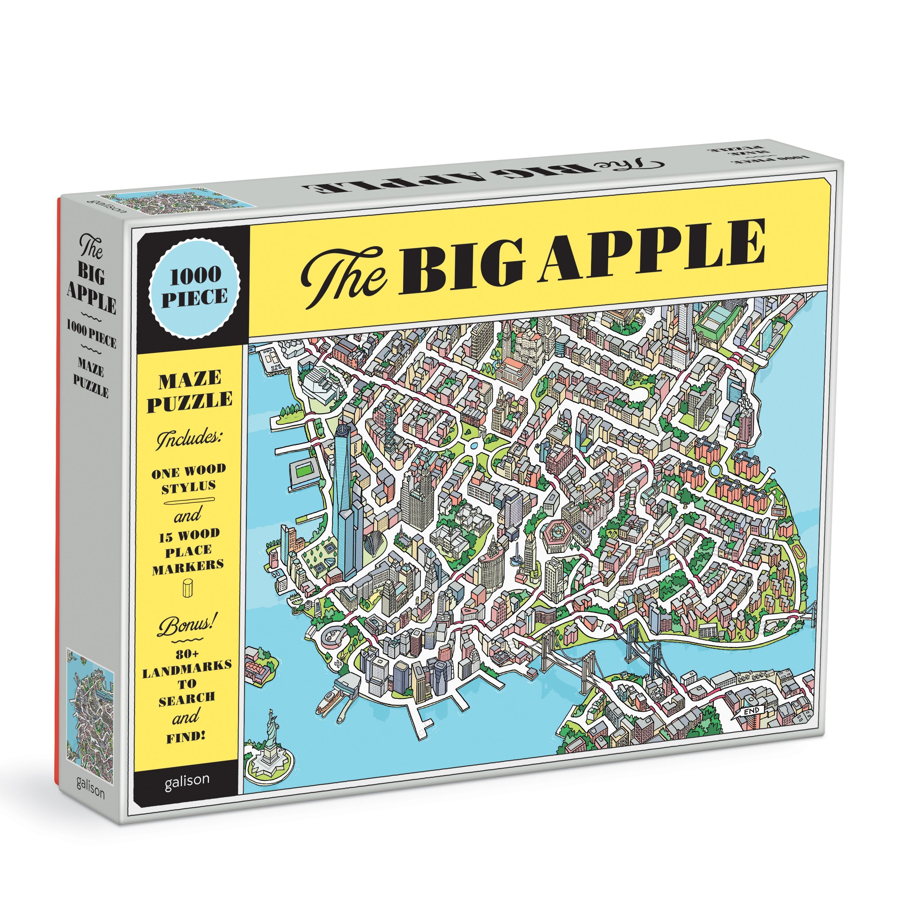 The Big Apple 1000 Piece Maze Puzzle By Galison 9780735372023 ()
