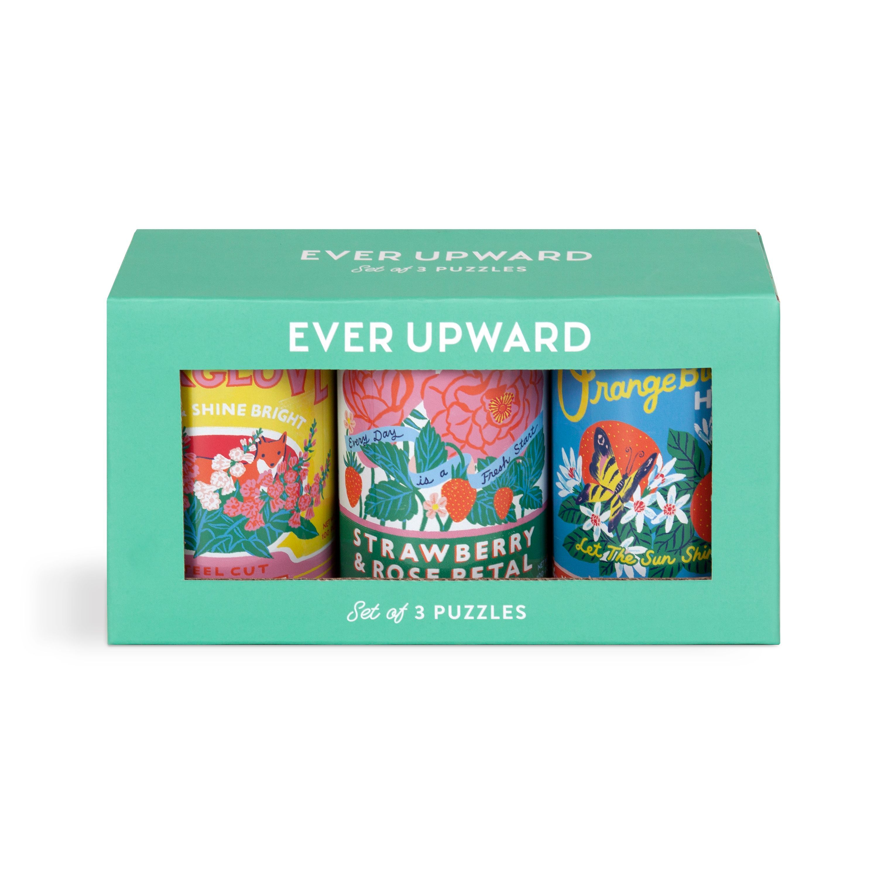 Ever Upward Set of 3 Puzzles in Tins By Galison 9780735373303 ()