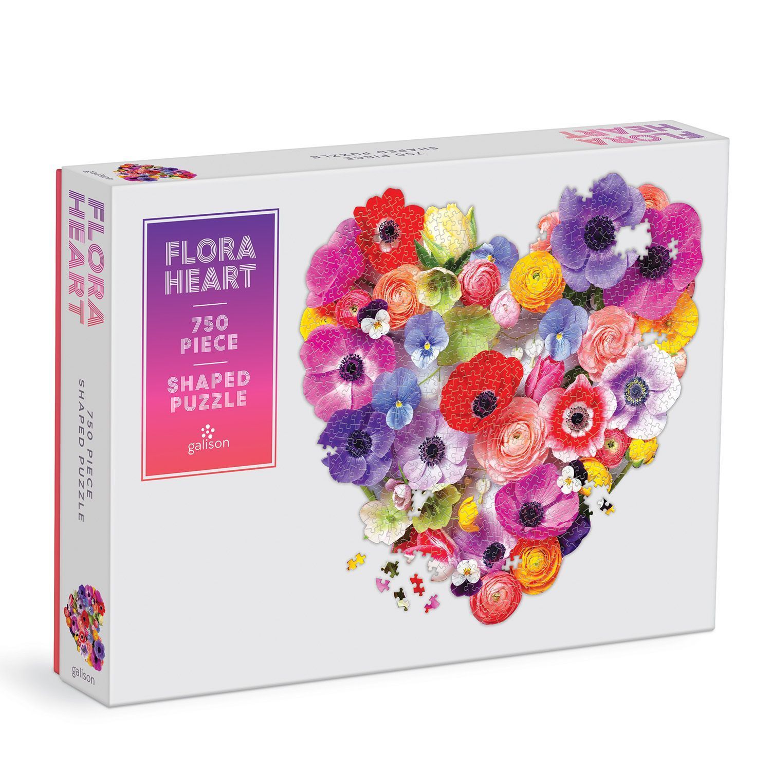 Flora Heart 750 Piece Shaped Puzzle By Galison 9780735373358 ()