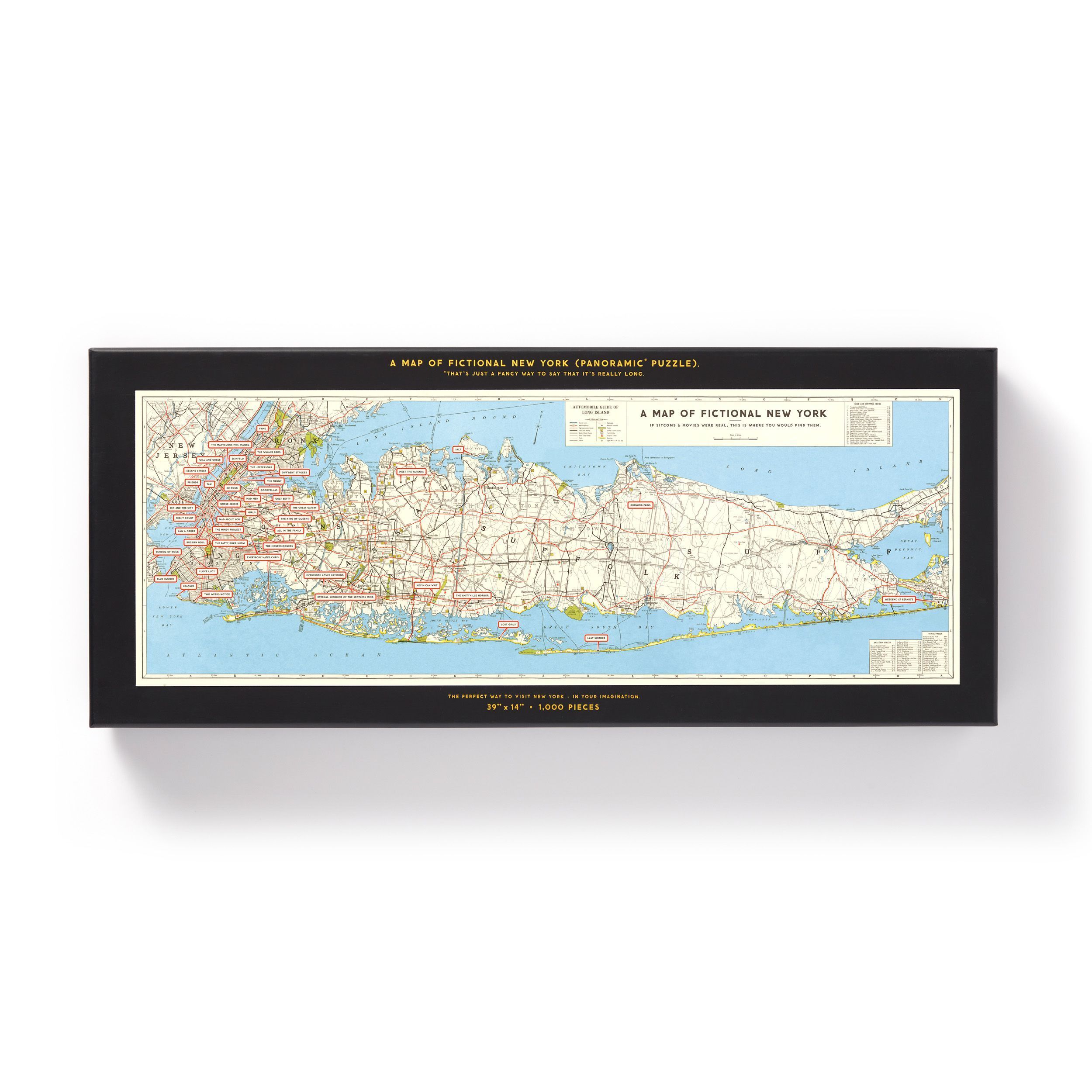NYC Map 1,000 Piece Panoramic Puzzle By Brass Monkey 9780735373655 ()