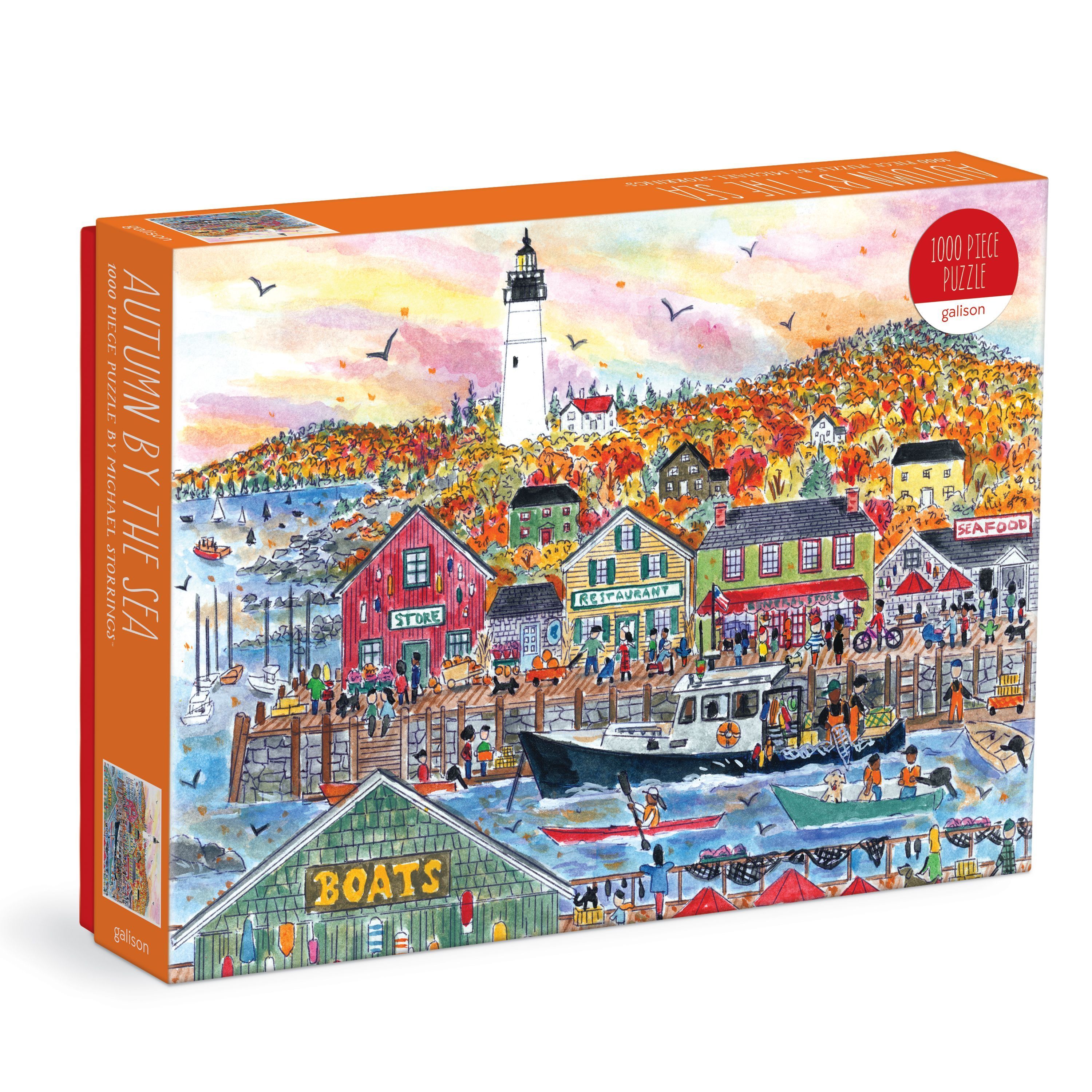 Michael Storrings Autumn By the Sea 1000 Piece Puzzle By Galison ()