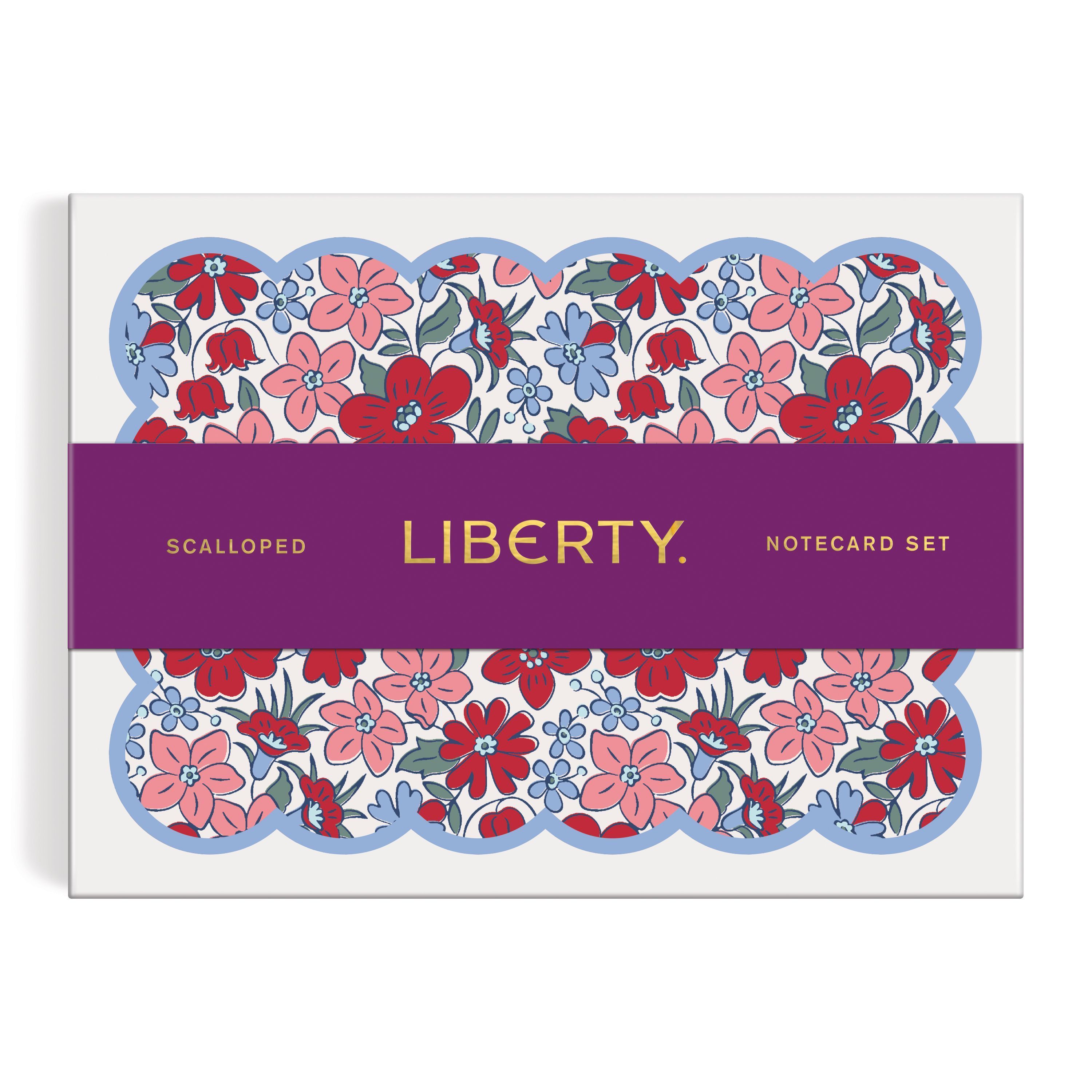 Liberty Scalloped Shaped Notecard Set By Galison 9780735375079