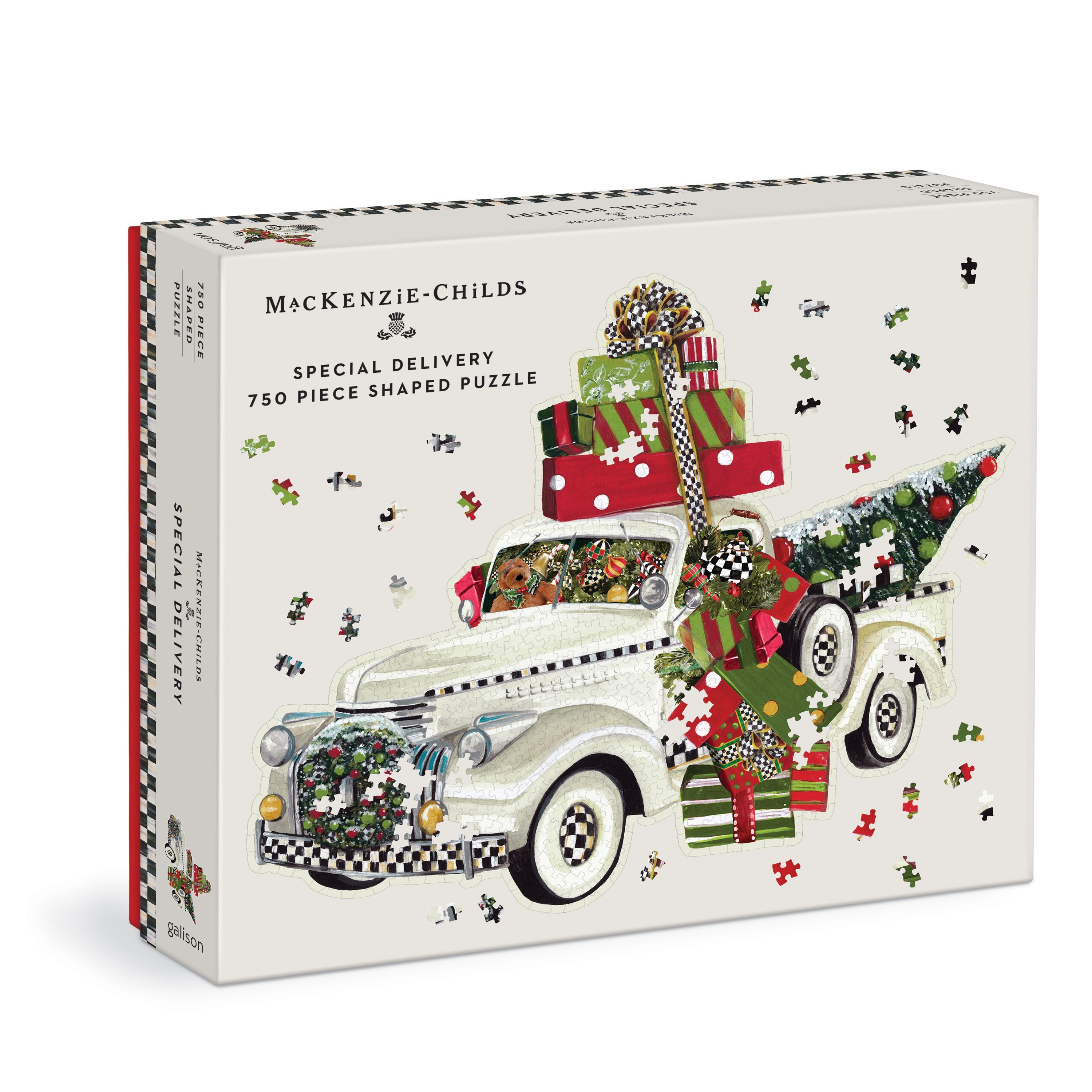MacKenzie-Childs Special Delivery 750 Piece Shaped Puzzle By Galison