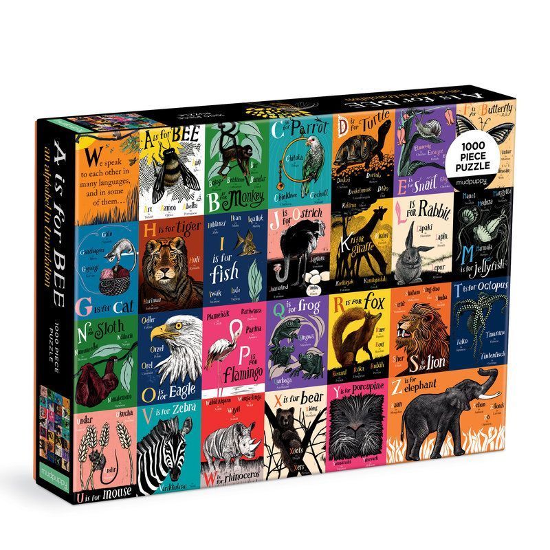 A is for Bee: An Alphabet in Translation 1000 Piece Family Puzzle ()