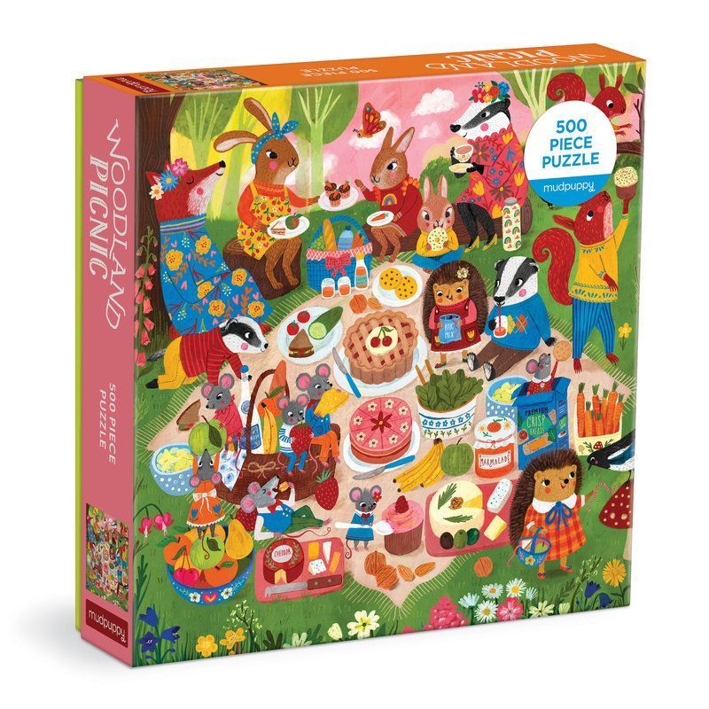 Woodland Picnic 500 Piece Family Puzzle By Mudpuppy 9780735376298 ()