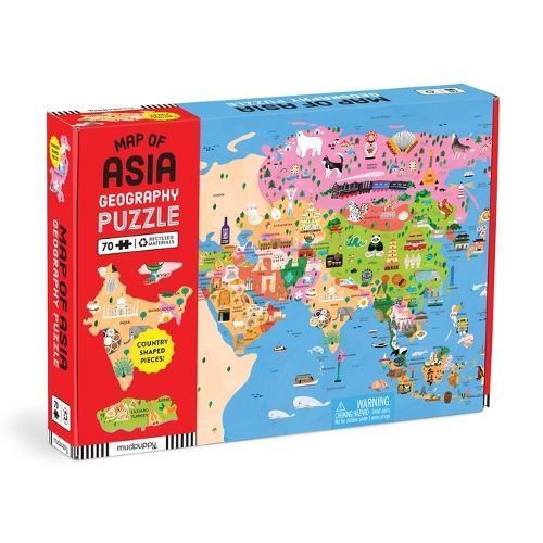 Map of Asia 70 Piece Geography Puzzle 9780735376724