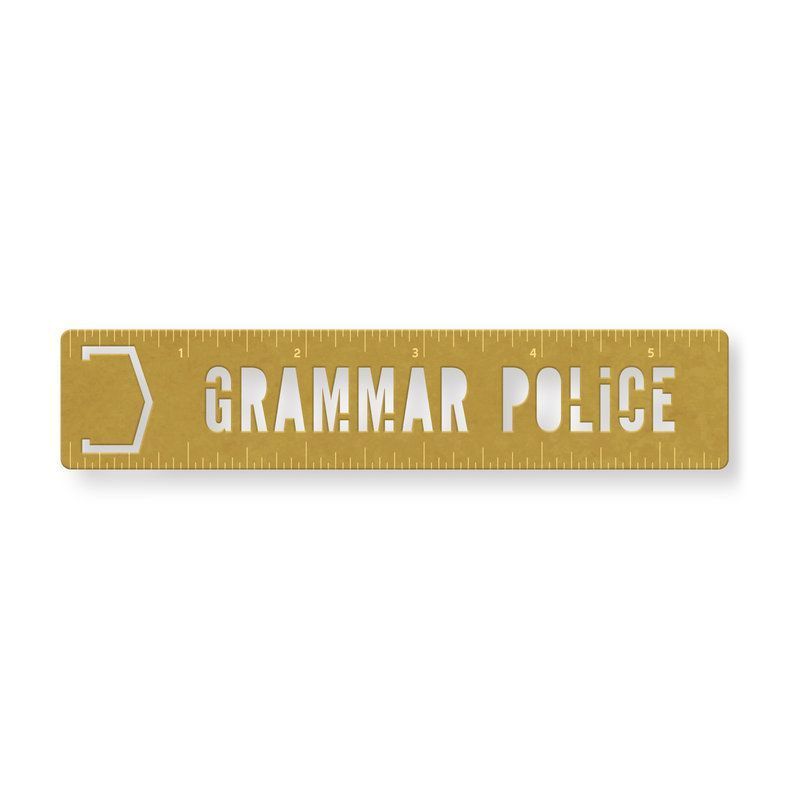Grammar Police Metal Bookmark Stencil By Brass Monkey 9780735377196