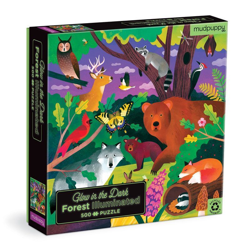 Forest Illuminated 500 Piece Glow in the Dark Puzzle By Mudpuppy ()