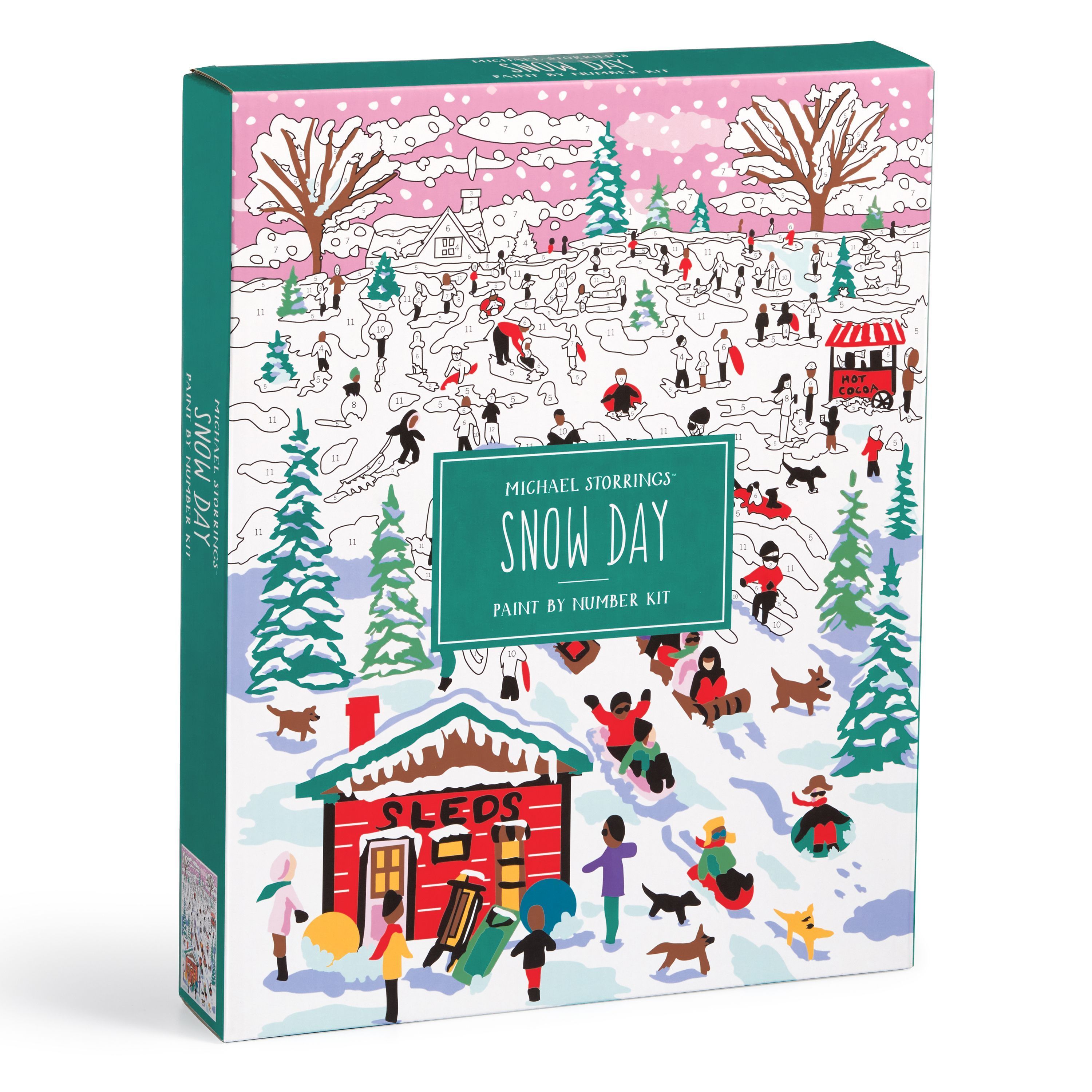 Michael Storrings Snow Day 11x14 Paint by Number Kit By Galison (Kit)