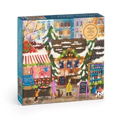 Joy Laforme Merry Market 1000 Piece Foil Puzzle in a Square Box (Game)