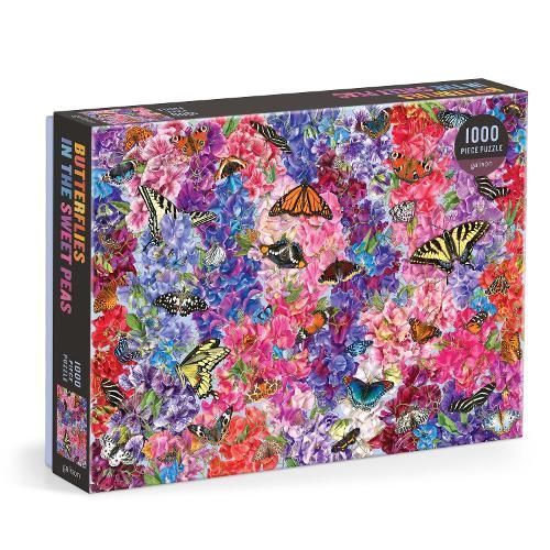 Troy Litten Butterflies In the Sweet Peas 1000 Piece Puzzle (Game)