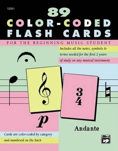 89 Color-Coded Flash Cards By Alfred Publishing (COR) 9780739015575