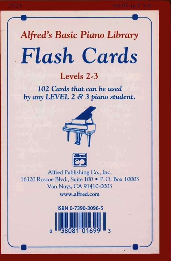 Alfred's Basic Piano Flash Cards Lvl 2/3 9780739030967 (Sheet music)