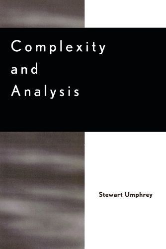Complexity and Analysis By Stewart Umphrey 9780739103067 (Paperback)