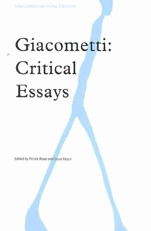 Giacometti: Critical Essays By Read, Peter 9780754654469 (Hardback)
