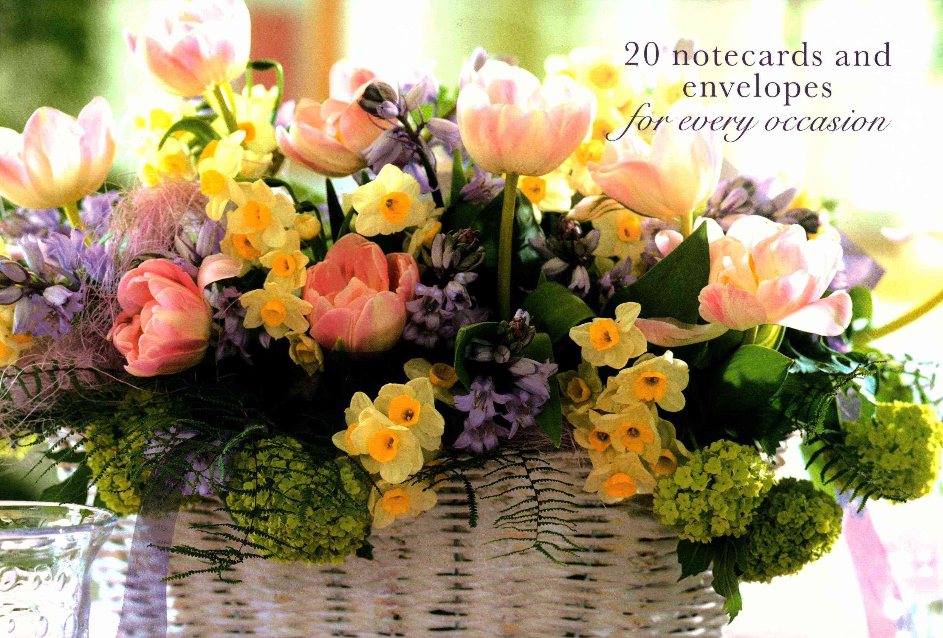 Card Box of 20 Notecards and Envelopes: Pink Tulip By Peony Press