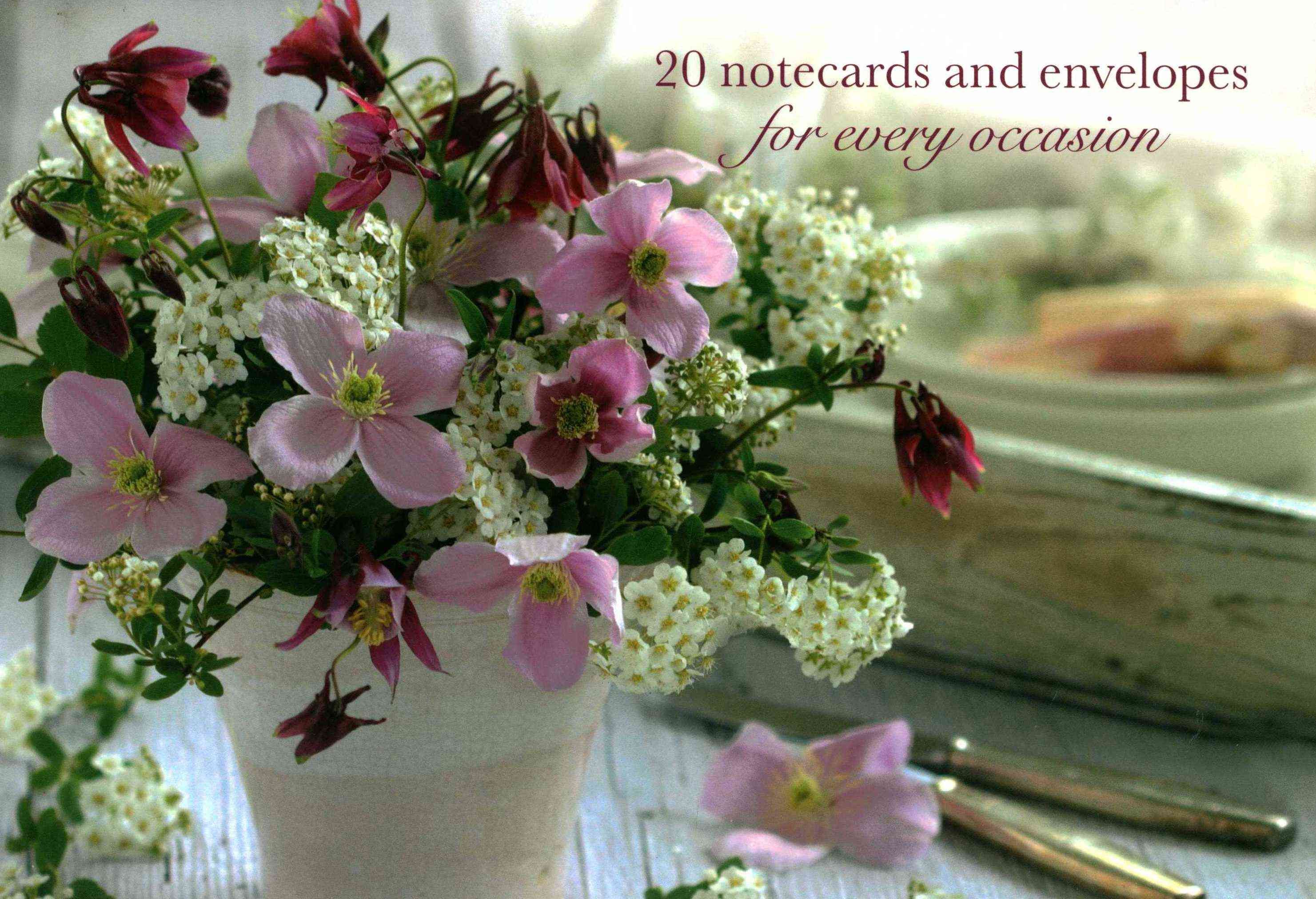 Card Box of 20 Notecards and Envelopes: Clematis By Peony Press