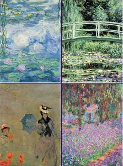 Set of 4 Magnetic Notepads: Monet By Peony Press 9780754833123