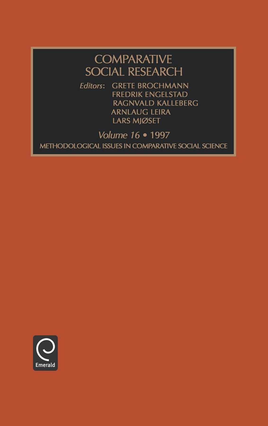 Methodological Issues in Comparative Social Science 9780762302505